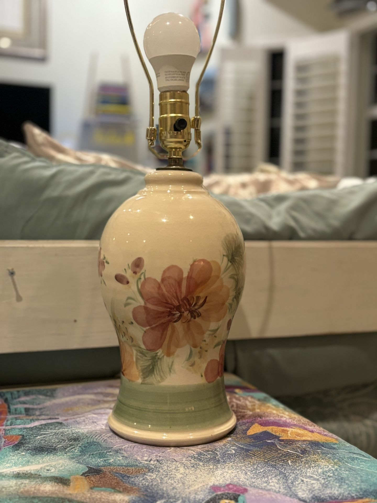 Patton Stone Ware Table Lamp handmade Costa Masa  California | 14” tall | working! | Used Condition | Does not come with original packaging   Many ite