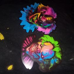 Halloween Blacklight Clown Decor