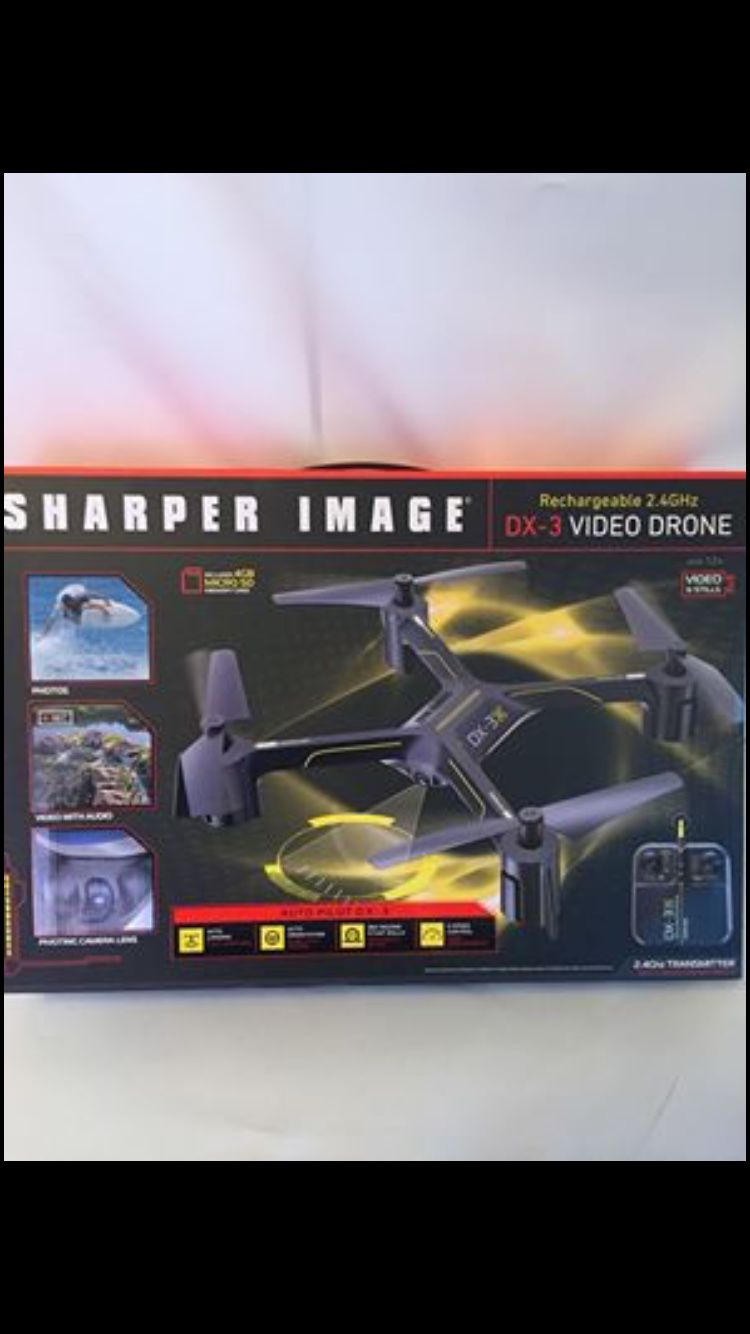 Sharper Image Rechargeable DX-3 Video Drone