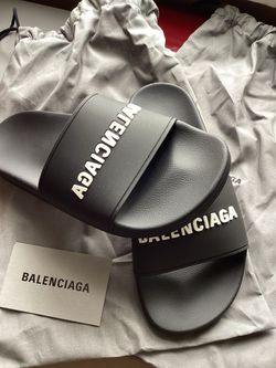 Balenciaga Logo Slide Sandals