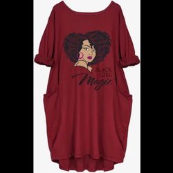 African Girl Graphic Melanin Afro Queen Magic Long Sleeve Black Girl Pride Gift