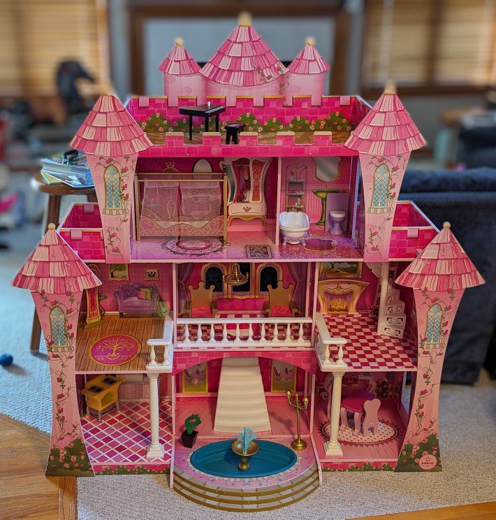 KidKraft Barbie Princess Far Far Away Dollhouse With Furniture