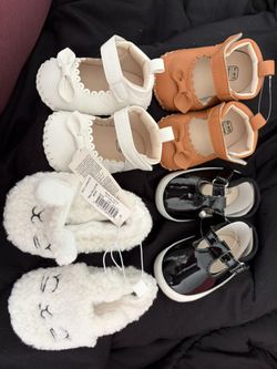 4 Pairs Of Shoes 3-6 Months