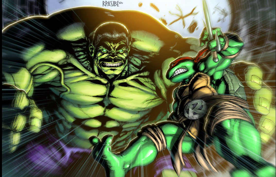 Hulk vs Raphael 11x17 Print