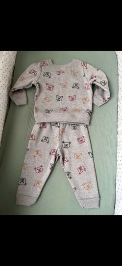 Baby Toddler Bear Print Sweatsuit Set