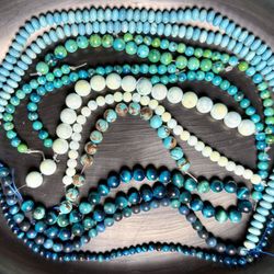 Lot of Various Blue Beads