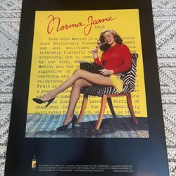 MARILYN MONROE MERLOT WINE POSTER 2015 NAPA VALLEY 