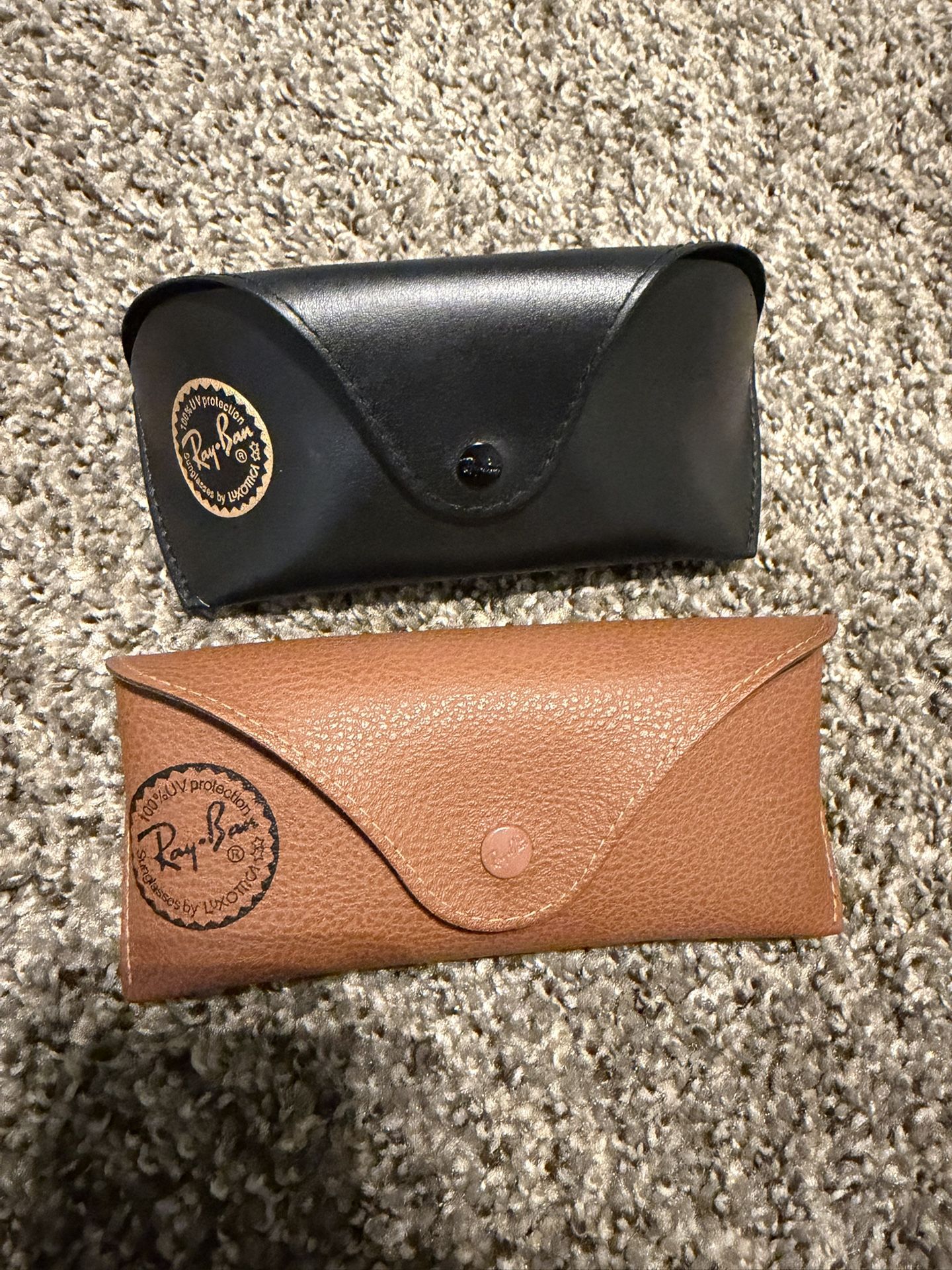 Ray Ban Glasses Case, Black, And Brown