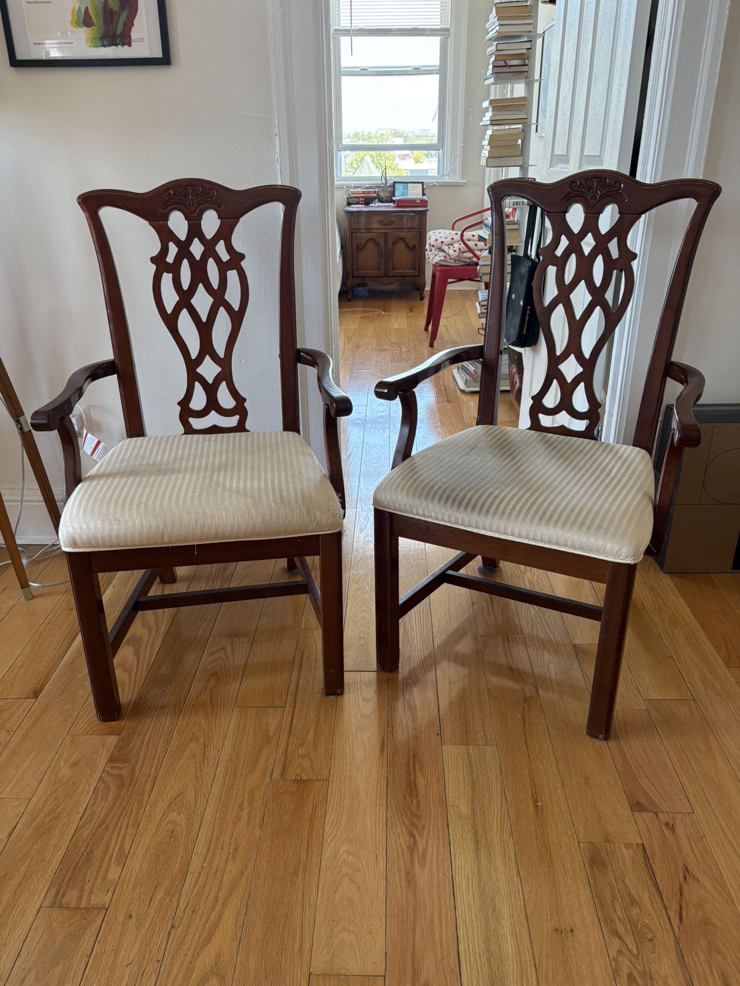 Vintage Upholstered Dining Chairs Set