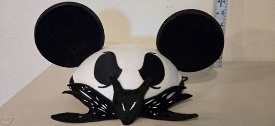 ​🎃 Tim Burton Vampire Teddy & Jack Skellington Style Felt Mouse Ears Costume Hat
