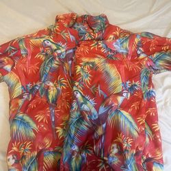 Aqua Blue Birds Hawaiian Shirt