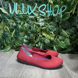 ROTHYS Womens Size 9 Scooter Red The Flats Shoes Round Toe Rothy's Slip On