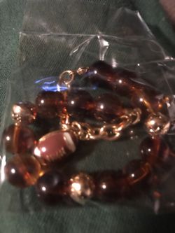 Beaded football bracelet