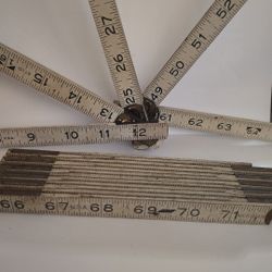 2 Qty Lufkin 5 folding rule, a measuring tool 