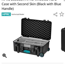 HPRC 2550SSK Wheeled Hard Camera Case with Second Skin (Black with Blue Handle)