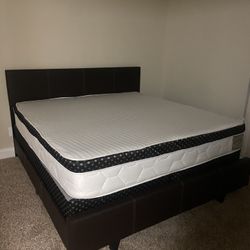 Queen Come With Bed 🛏️ Frame And Free Box Spring - Free Delivery 🚚 Today To Reasonable Distance 