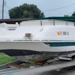 20ft Deck Boat And Aluminum Trailer 