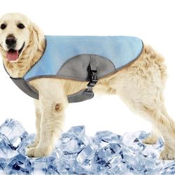Dog Cooling Vest Dog Harness Cooler Jacket Adjustable Harness Cooling Vest UV Protection Shirt for Large Dogs Summer Outdoor Hunting Training and Camp