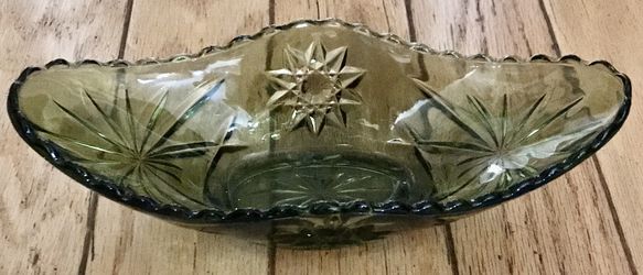 Vintage Indiana Glass Carnival Glass Serving Dish