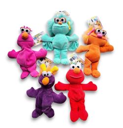 Bulk lot of 5 vintage TYCO 1997 Jim Henson 30th anniversary Sesame Street Beanies
