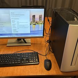 HP Envy 750 PC with AOC monitor. Windows 10 with Office 2007. Intel Core i5 with 8gb of ram.
