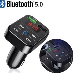 Wireless Bluetooth Car Kit Handsfree Talk MP3 player fm transmitter dual car charger 