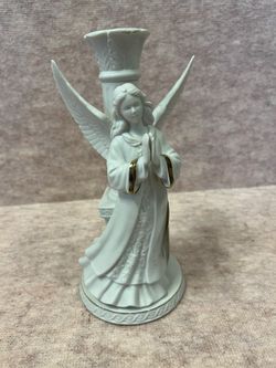 Porcelain Angel Candlestick