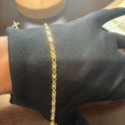 0.21 Cts Natural Diamonds 18KGP Bracelet