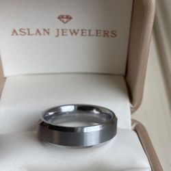6mm White Tungsten band