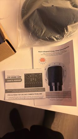 Brand new never used mic and live sound card