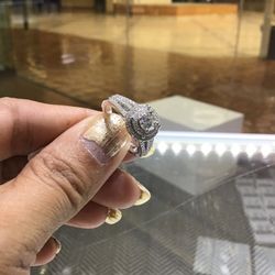 Sterling Silver Mossenite  Ring..