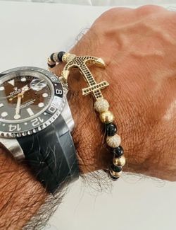 14K Solid Gold Bracelet CUBIC ZIRCONIUM STONES  For Wedding