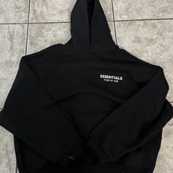 XS Black And White Essentials Hoodie 