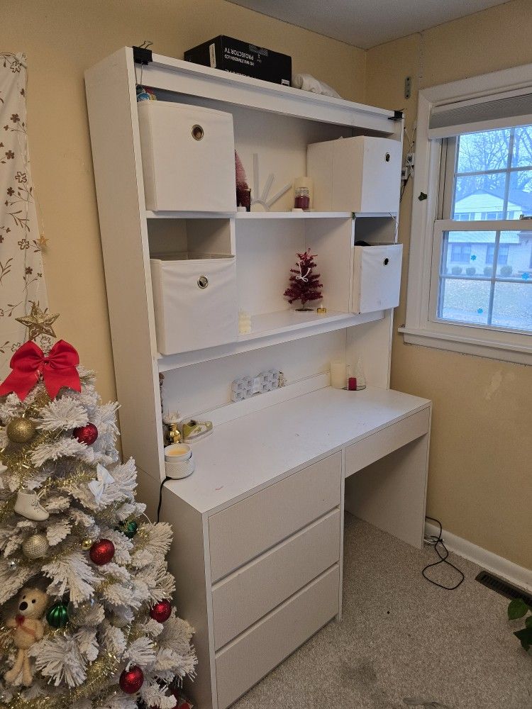 Table with Shelves and Drawers and Light (bunk bed Sold Separately)