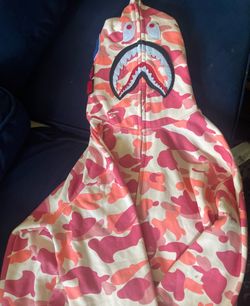 Authentic A Bathing Ape Shark Hoodie - Multicolor Camo