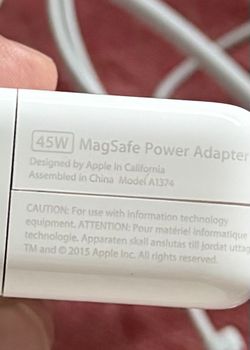 45W Macbook charger A1374