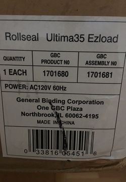 GBC Ultima 35 EZload Thermal Roll Laminator