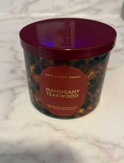 Bath & Body Works Mahogany Teakwood Jar Candle, Multi-Wick, Soy, 14.5oz