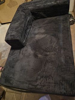Black Corduroy Pet Bed or Chaise Lounge