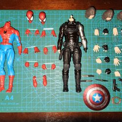 Mafex Spiderman and The Winter Soldier
