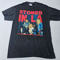 Vintage 1989 Guns N' Roses Stoned in LA Band Tee