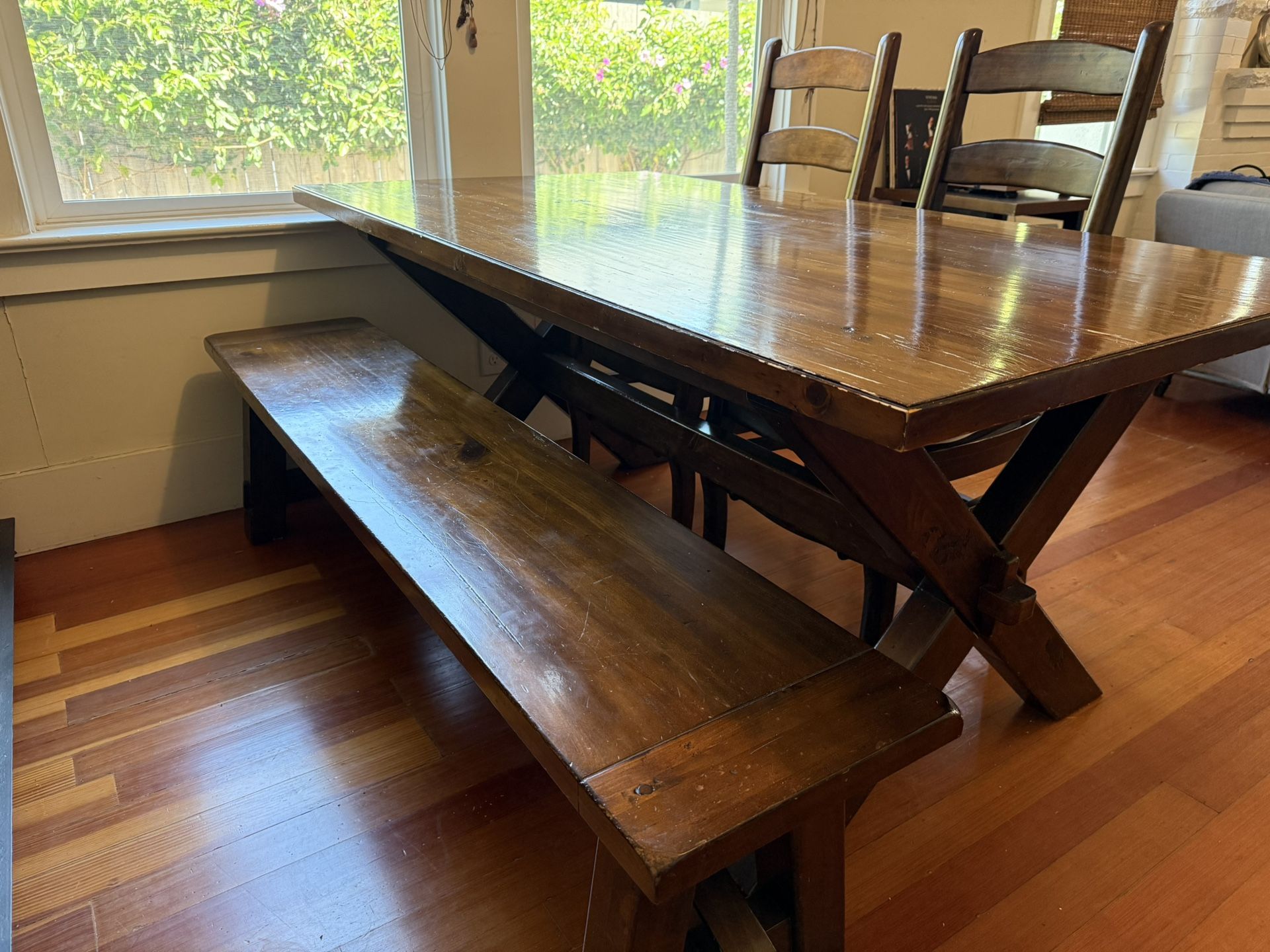 Dining Table, Chairs And Bench
