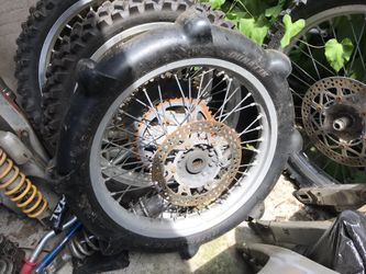 Yamaha YZ250 YZ125 WR250 WR400F rear and front wheel