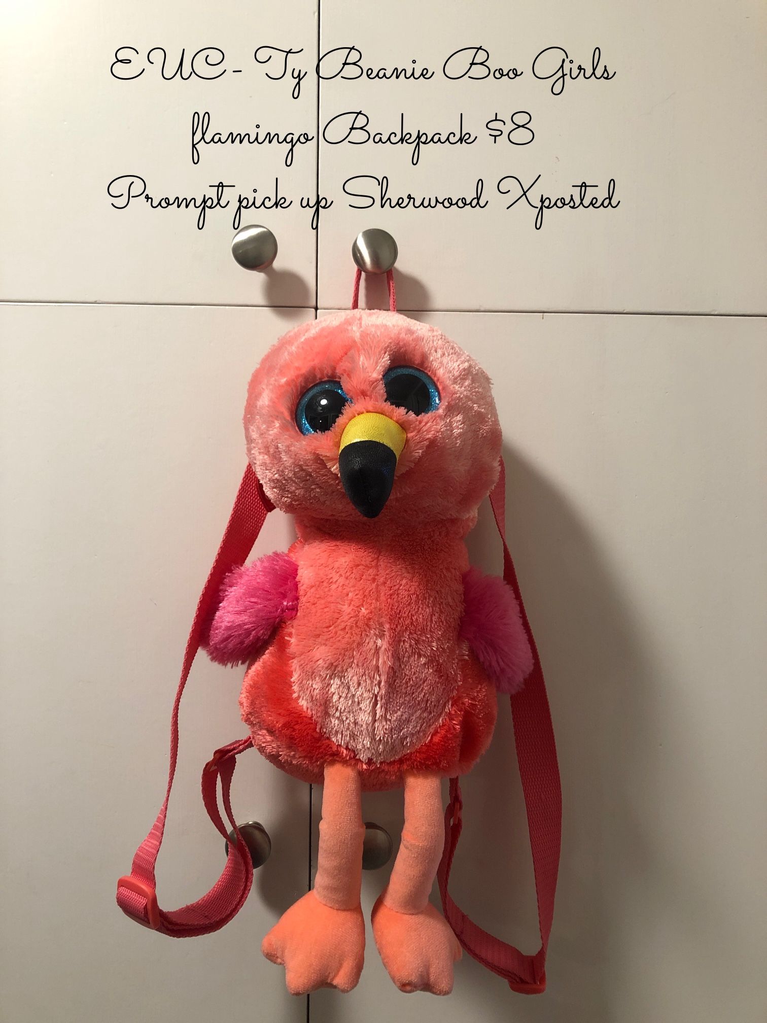 Cute Girls Backpacks- Ty Flamingo & Unicorn