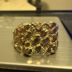 10K Solid Gold Nugget Ring