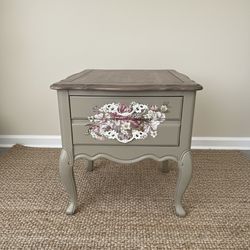 French Provincial style end table nightstand