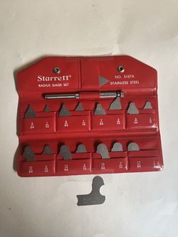 Starrett Radius Gage Set Inch
