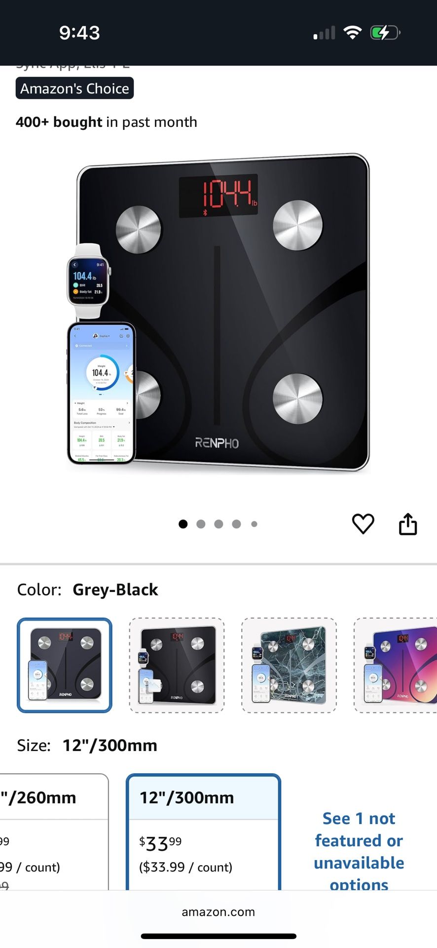 RENPHO SCALE FOR BOdy FAT **New in box