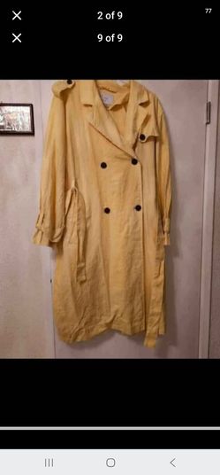 New womans size XXL yellow Trench coat 💛
