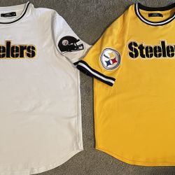 Pro Standard NFL Pittsburgh Steelers Classic Chenille Men’s Double Knit Tee (White or Yellow-priced separately) 